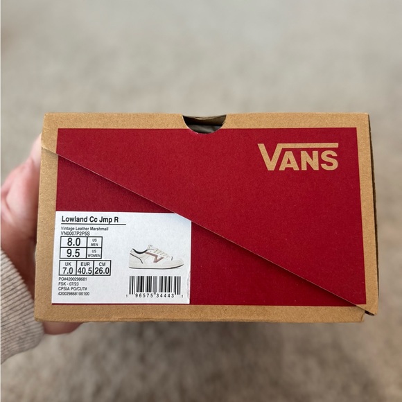 Vans Lowland ComfyCush Vintage Leather “Marshmallow Apple Butter” Sneakers - Picture 2 of 7